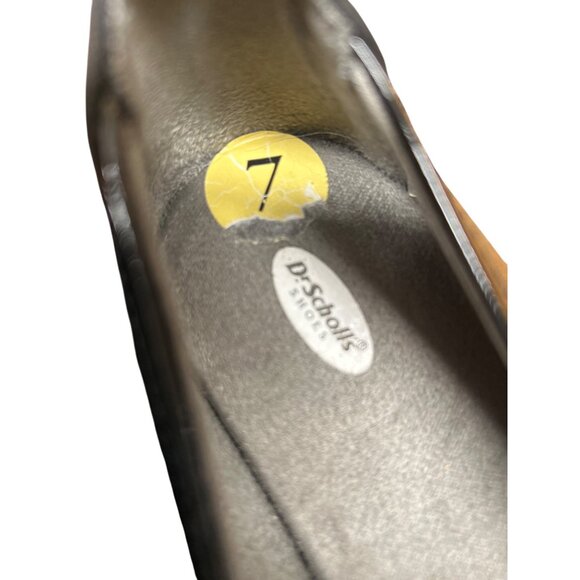 Dr. Scholls Womens 7M Black Patent Loafers With Fabric Upper - Picture 2 of 5